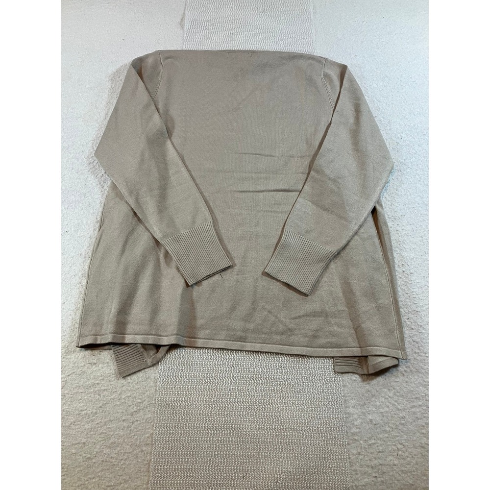 Grace NWT Women Tan Beige Open Front Cardigan Sweater Long Sleeve Size M NWT - Picture 2 of 6